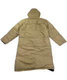 VINTAGE BRAND NOT STATED LONG PUFFER JACKET WITH HOOD BEIGE MENS L
