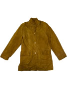 VINTAGE BREATH MADE IN ITALY WOMEN'S SUEDE JACKET IN TAN COLOR M/L