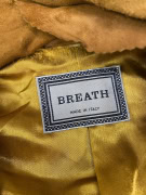 VINTAGE BREATH MADE IN ITALY WOMEN'S SUEDE JACKET IN TAN COLOR M/L