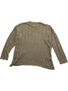 VINTAGE CALVIN KLEIN COLLECTION KNIT TOP 100% LINEN BROWN-BEIGE MEN'S L