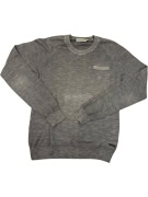 VINTAGE CALVIN KLEIN JEANS ΓΚΡΙ ΠΟΥΛΟΒΕΡ ΜΑΛΛΙΝΟ/ΠΛΕΚΤΟ M