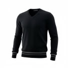 VINTAGE CALVIN KLEIN JEANS KNITTED V-NECK SWEATER WITH STRIPES BLACK MEN'S S