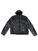 VINTAGE CALVIN KLEIN PUFFER ΜΠΟΥΦΑΝ ΓΥΑΛΙΣΤΕΡΟ ΜΕ ΚΟΥΚΟΥΛΑ ΜΑΥΡΟ ΑΝΔΡΙΚΟ XL