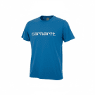 VINTAGE Carhartt T-Shirt Λογότυπο Μπλε/Τιρκουάζ - XS