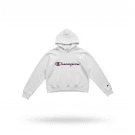 VINTAGE CHAMPION HOODIE LOGO WHITE WOMEN M