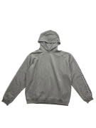 Felpa con cappuccio Vintage Champion con logo sulle maniche grigia da uomo M