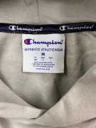 Felpa con cappuccio Vintage Champion con logo sulle maniche grigia da uomo M