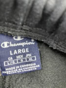 Pantaloni da tuta vintage Champion con logo ricamato neri da uomo L
