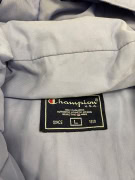VINTAGE CHAMPION PUFFER JACKET WITH HOOD LIGHT BLUE WOMEN'S L