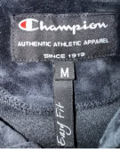 VINTAGE Champion Βελούδινη Ζακέτα Track, Μαύρο, M
