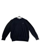 VINTAGE CHAPS KNIT V-NECK SWEATER LOGO BLUE MENS XXL