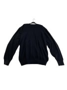 VINTAGE CHAPS KNIT V-NECK SWEATER LOGO BLUE MENS XXL