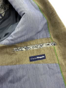VINTAGE CHARLES VÖGELE BLAZER GIACCA SEAL OF HERITAGE MARRONE-GRIGIO DA UOMO L/XL