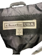 VINTAGE CHARLIE USA GIACCA DA DONNA IN SUEDE DI COLORE NERO M