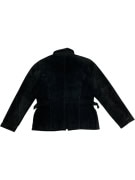 VINTAGE CHARLIE USA GIACCA DA DONNA IN SUEDE DI COLORE NERO M