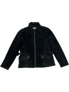 VINTAGE CHARLIE USA GIACCA DA DONNA IN SUEDE DI COLORE NERO M