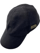 CAPPELLO FLEECE VINTAGE CHIARICO CON LOGO METALLICO NERO UNISEX TAGLIA UNICA