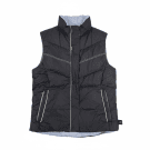 VINTAGE COLUMBIA CONVERT PUFFER VEST WITH STITCHING BLACK WOMEN'S M