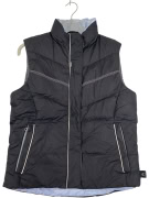 VINTAGE COLUMBIA CONVERT PUFFER VEST WITH STITCHING BLACK WOMEN'S M