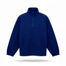 VINTAGE CONTE OF FLORENCE NAVY FLEECE QUARTER-ZIP PULLOVER MEN'S M