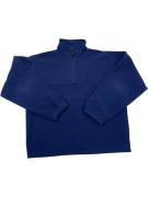 VINTAGE CONTE OF FLORENCE NAVY FLEECE QUARTER-ZIP PULLOVER MEN'S M