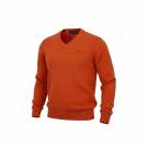 VINTAGE CONTE OF FLORENCE KNIT SWEATER V-NECK ORANGE MEN M