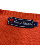 VINTAGE CONTE OF FLORENCE KNIT SWEATER V-NECK ORANGE MEN M
