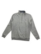 VINTAGE CREW CLOTHING COMPANY felpa con zip al collo con logo grigia da uomo M