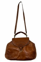 VINTAGE ΔΕΡΜΑΤΙΝΗ SHOULDER BAG TAN UNISEX PRE OWNED