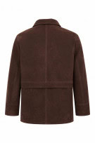 90s  VINTAGE LEATHER COAT BROWN MENS PRE OWNED L