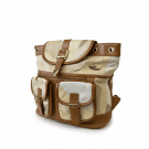 Zaino vintage in pelle patchwork