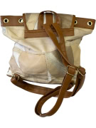 Zaino vintage in pelle patchwork