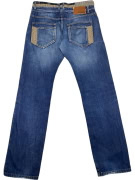 VINTAGE DESIGUAL DENIM JEANS WITH PATCHWORK DETAILS BLUE MENS W34