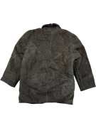 VINTAGE DONNA DIBI LEATHER SHEARLING COAT XL