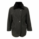 VINTAGE DONNA DIBI LEATHER SHEARLING COAT XL