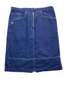 VINTAGE ENERGIE DENIM SKIRT WITH EMBROIDERED LOGO BLUE WOMEN'S M/L