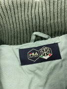 VINTAGE FILA PUFFER JACKET WITH STAND UP COLLAR GREEN MEN S M