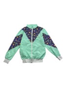 Vintage Φόρμα Σετ Tracksuit Πολύχρωμο Γεωμετρικό Μοτίβο Πράσινο Γυναικείο S