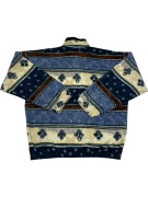 VINTAGE FORT & MADOX PATTERNED QUARTER-ZIP FLEECE XL/XXL