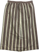 VINTAGE STRIPED SKIRT RED/BLUE/CREAM GOLD BUTTONS WOMEN'S S