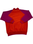 VINTAGE EMBROIDERED FLEECE SWEATSHIRT ORANGE/PURPLE MEN'S L