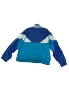 VINTAGE FRANK SHORTER ΑΘΛΗΤΙΚΟ WINDBREAKER ΜΕ ΧΡΩΜΑΤΙΚΕΣ ΑΝΤΙΘΕΣΕΙΣ ΜΠΛΕ ΑΝΔΡΙΚΟ M L