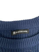 VINTAGE G-STAR RAW ΠΛΕΚΤΗ ΜΠΛΟΥΖΑ ΜΕ ΣΤΡΟΓΓΥΛΗ ΛΑΙΜΟΚΟΨΗ ΜΠΛΕ ΑΝΔΡΙΚΗ L