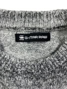 VINTAGE G-STAR RAW maglia lavorata a maglia melange sfumato grigio da uomo S-M