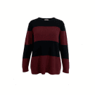 VINTAGE GAP STRIPED KNIT SWEATER BURGUNDY BLACK MEN L