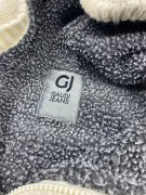 VINTAGE GAUDI JEANS KNITTED DUFFLE CARDIGAN WITH SHERPA LINING WHITE WOMEN S/M
