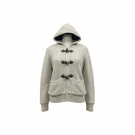 VINTAGE GAUDI JEANS KNITTED DUFFLE CARDIGAN WITH SHERPA LINING WHITE WOMEN S/M