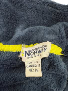 VINTAGE GEOGRAPHICAL NORWAY FLEECE JACKET WOMEN'S NAVY L