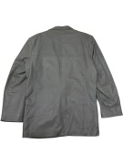 VINTAGE GREY MEN'S DOUBLE-BREASTED LEATHER BLAZER M/L