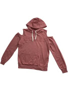 VINTAGE GUESS HOODIE ME COLD-SHOULDER ΑΝΟΙΓΜΑΤΑ EMBOSSED ΛΟΓΟΤΥΠΟ ΣΑΠΙΟ ΜΗΛΟ ΓΥΝΑΙΚΕΙΟ XS